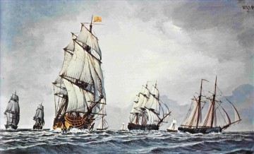  guerre Art - Flotte continentale en mer Navire de guerre